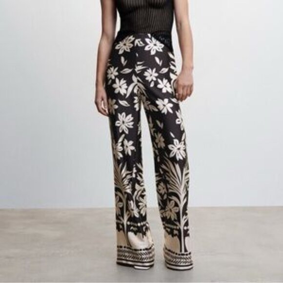 Mango Pants - NWT Mango floral palazzo pants